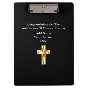 Personalised Stationary Priest Nun Clergy Catholic Clipboard