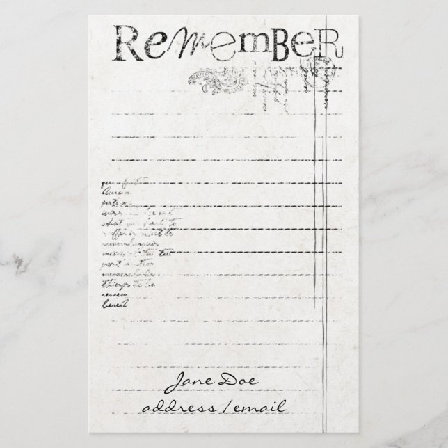 Personalised Stationary Stationery (Front)