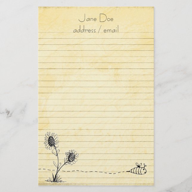 Personalised Stationary Stationery (Front)