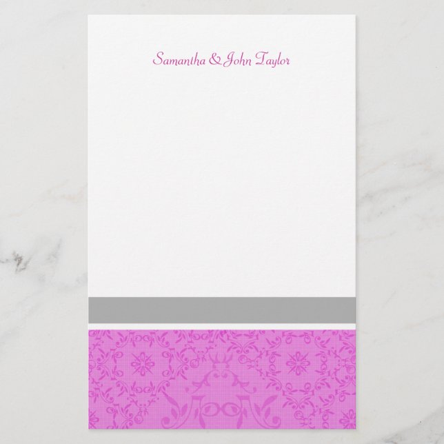 Personalised Stationary Wedding Thank You Notes Stationery (Front)