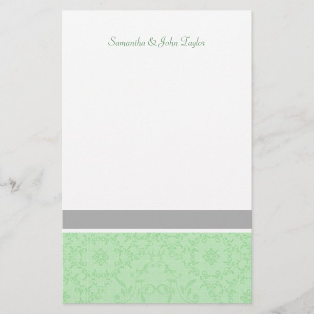 Personalised Stationary Wedding Thank You Notes Stationery (Front)