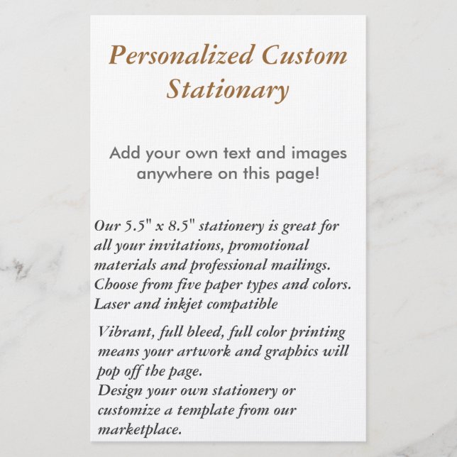 Personalised Stationery (Front)