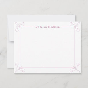 Personalised Stationery Chic Pink Ditzy Floral Card