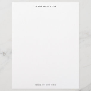 Personalised Stationery – Copperplate Bold Script Custom Letterhead