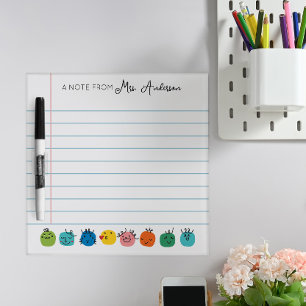 Personalised Stationery Emoji Teacher Gift Dry Erase Board