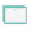 Personalised Stationery Flat Card | Turquoise
