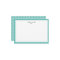 Personalised Stationery Flat Card | Turquoise