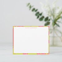 Personalised Stationery Name Bright Abstract Retro