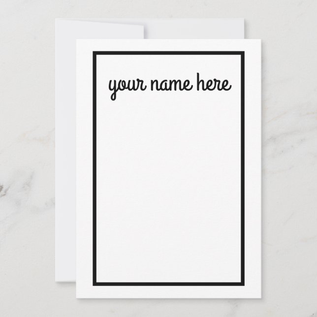 Personalised Stationery Notecards for Men (Front)