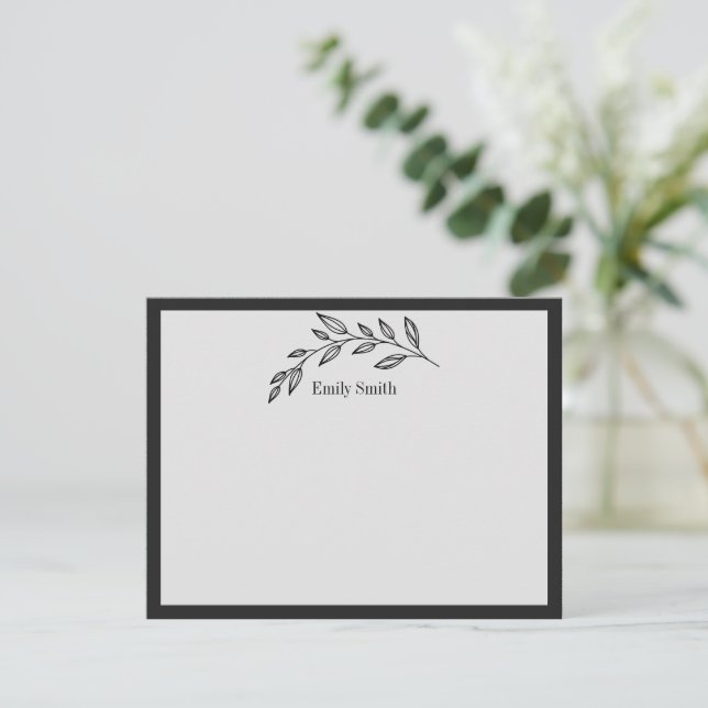 Personalised Stationery Wild Meadow Flat Card (Standing Front)