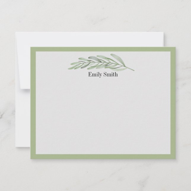 Personalised Stationery Wild Meadow Flat Card (Front)