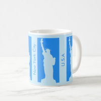Personalised Statue of Liberty New York USA Blue