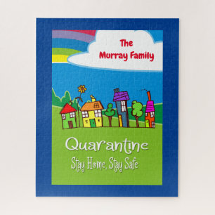 Personalised Stay Home Stay Safe Homes Jigsaw Puzzle