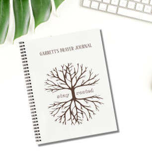 Personalised Stay Rooted Inspirational Christian  Notebook