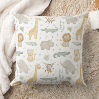 Personalised Stay Wild Safari Animals Baby Pillow