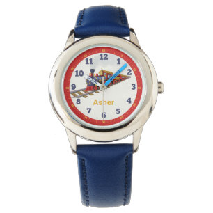 Personalised Steam Train Kids Learn to Tell Time Watch