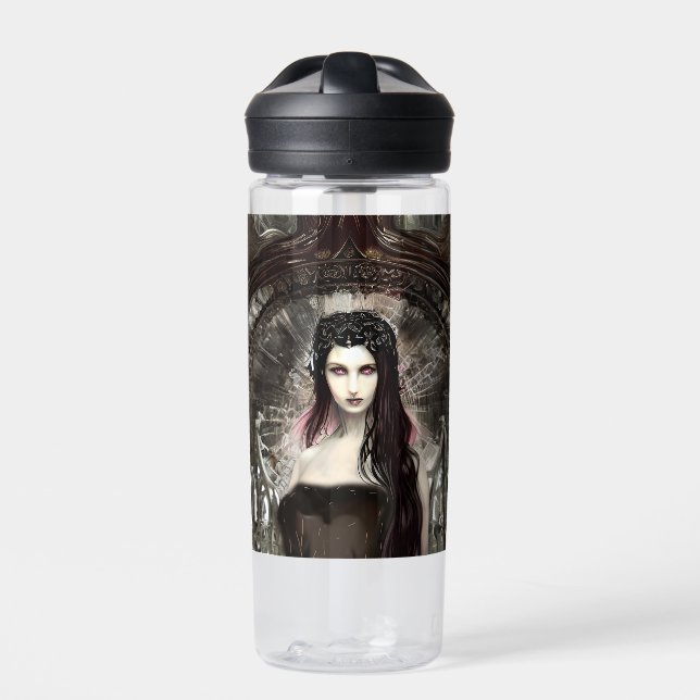 Personalised Steampunk Fallen Angel | Dark Art  Water Bottle (Front)