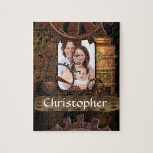 Personalised steampunk machinery jigsaw puzzle