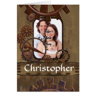 Personalised steampunk photo template