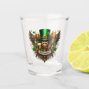 Personalised Steampunk St Patrick's Day Shot Glass