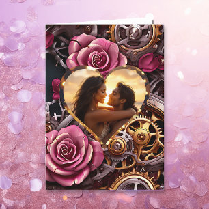 Personalised Steampunk Themed Valentine's Day Card