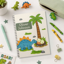 Personalised Stegosaurus Cute Dinosaur School