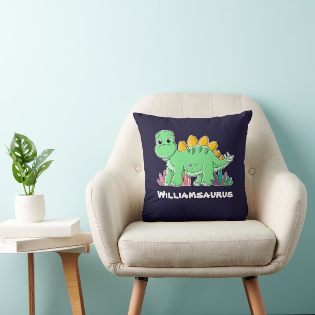 Personalised Stegosaurus Dinosaur Cushion (Chair)