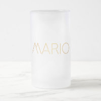 Personalised Stencil Font Mario Gold Black