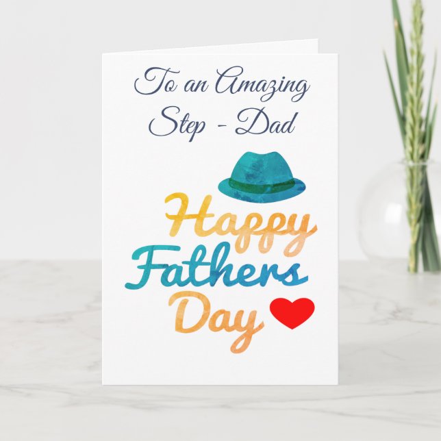 Personalised Step - Dad Father's Day Card (Front)