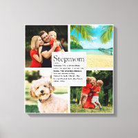 Personalised Stepmom Definition 4 Photo Collage