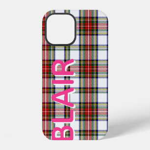 Personalised Stewart Plaid iPhone 12 Case
