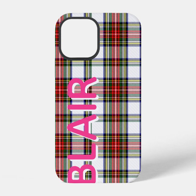 Personalised Stewart Plaid iPhone Case (Back)
