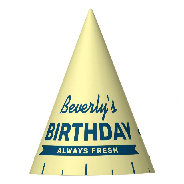 Personalised Stick of Butter Birthday Party Hat (Front)