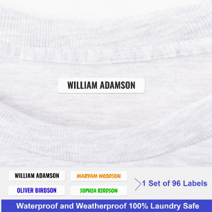 Personalised Stick On Name Labels for Clothes
