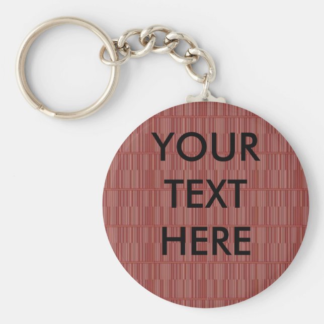 Personalised Stick Wood Floor Graphic Key Ring (Front)