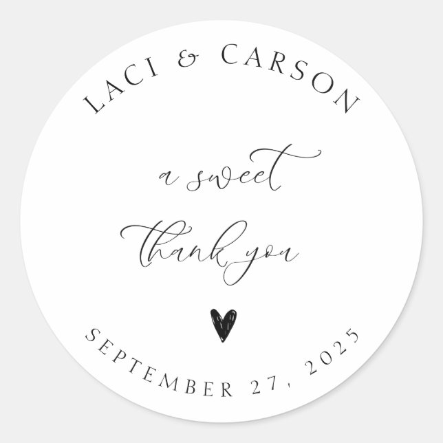 Personalised Sticker For Wedding Favours (Front)