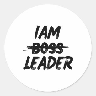 personalised sticker iam leader not boss