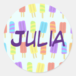 Personalised Sticker with Popsicle Pattern