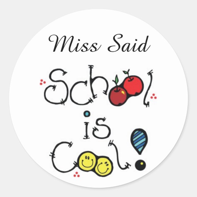 Personalised Stickers for teachers schools (Front)