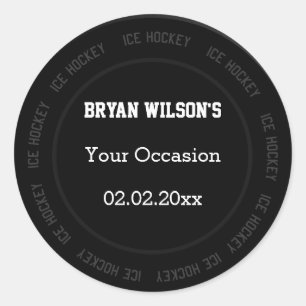 Personalised stickers Ice Hockey theme