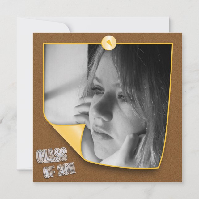 Personalised Sticky Note Graduation Invitation (Front)