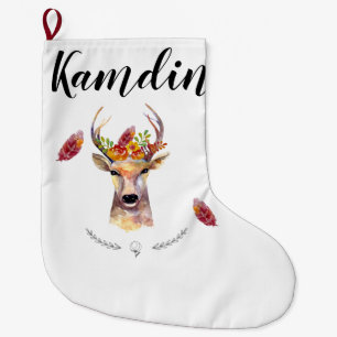 Personalised Stocking boho deer Buck Head Browning