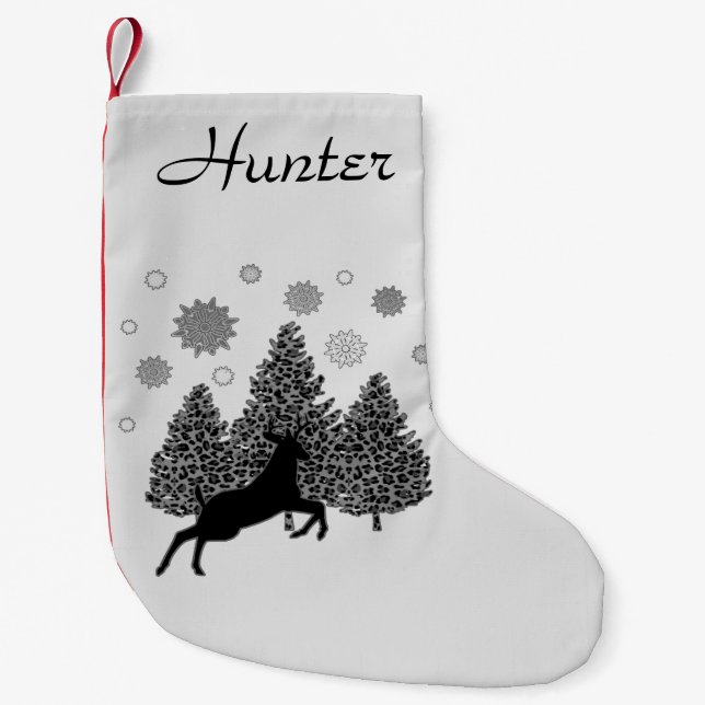 Personalised Stocking Deer Wildlife Snow Nature  (Front)