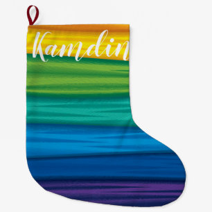 Personalised Stocking lgbtq rainbow flag lesbian g