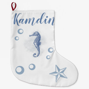 Personalised Stocking Seahorse Ocean Beach Water