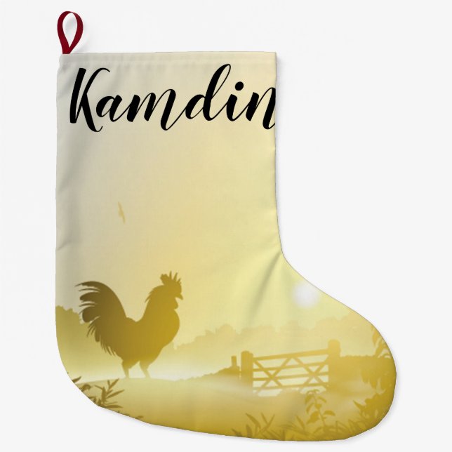 Personalised Stocking Sunny Morning Farm Country R (Front)