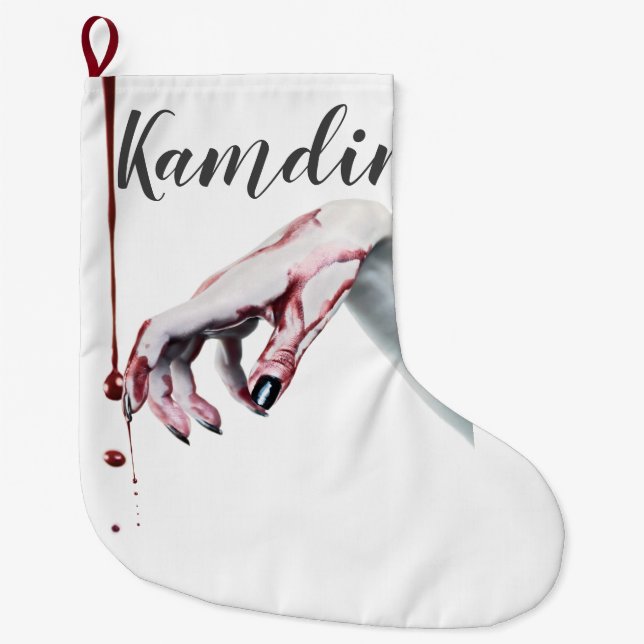 Personalised Stocking zombie blood drip vampire Go (Front)