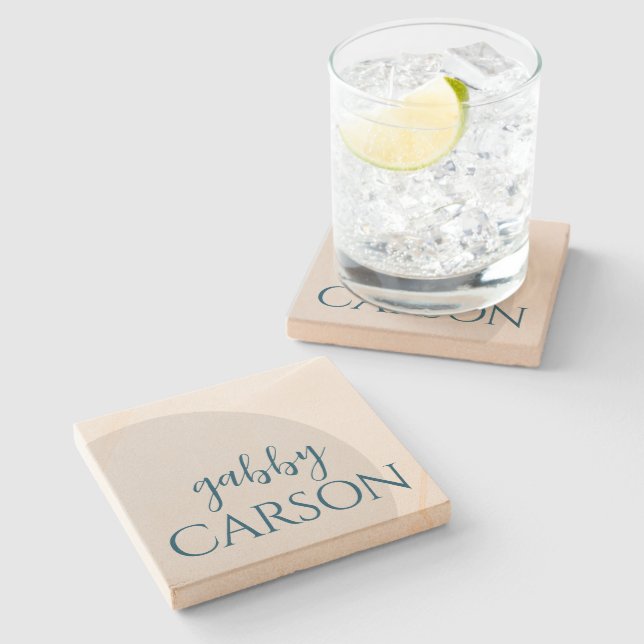 Personalised Stone Coaster (Side)