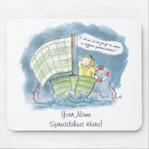 Personalised Stormy Spreadsheet Hero! Mouse Mat