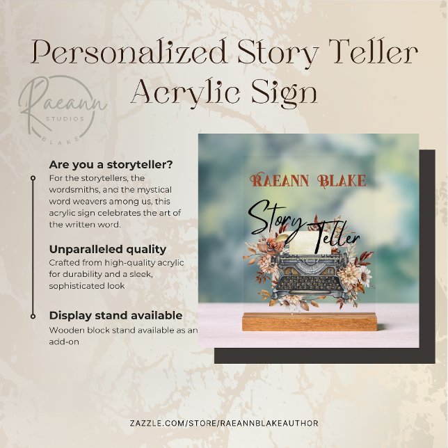 Personalised Story Teller Acrylic Sign (Creator Uploaded)